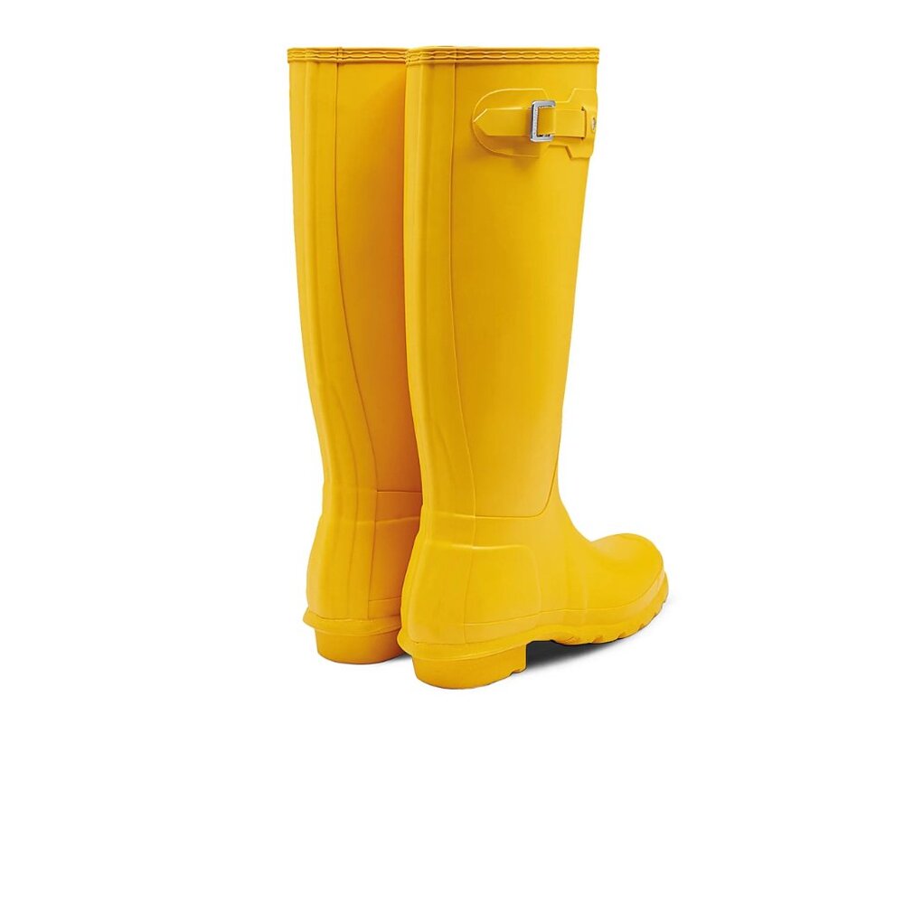 New Hunter Women's Original Tall Waterproof Rain Boots Size 9 Yellow Adjustable - Picture 3 of 4